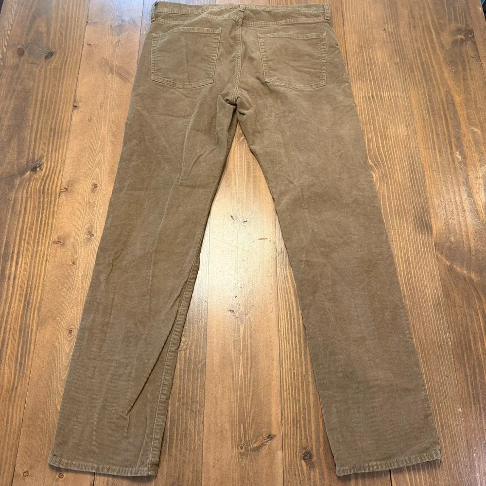 J. Crew 770 Straight Fit Corduroy Pants Men's 32x32 Brown Fine Wale 5-Pocket